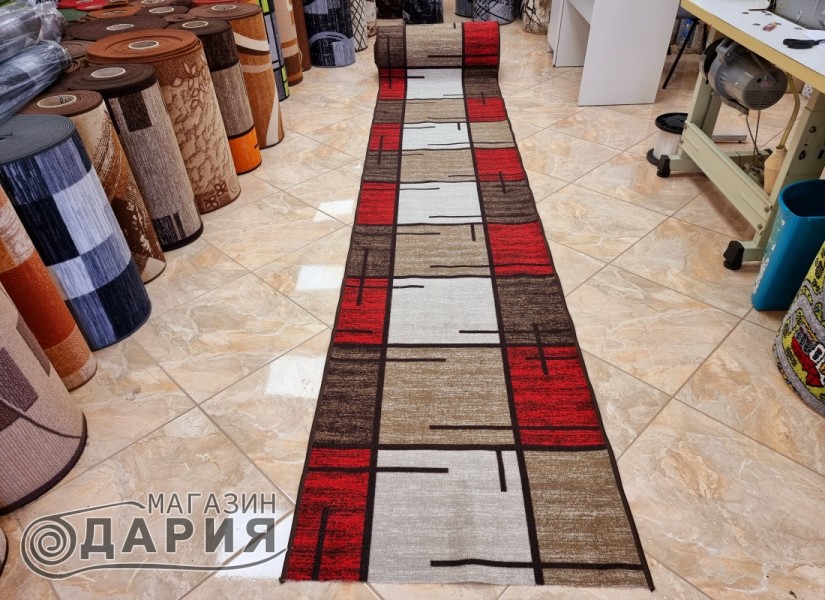Мокетена пътека ERIKA 8010 beige/red